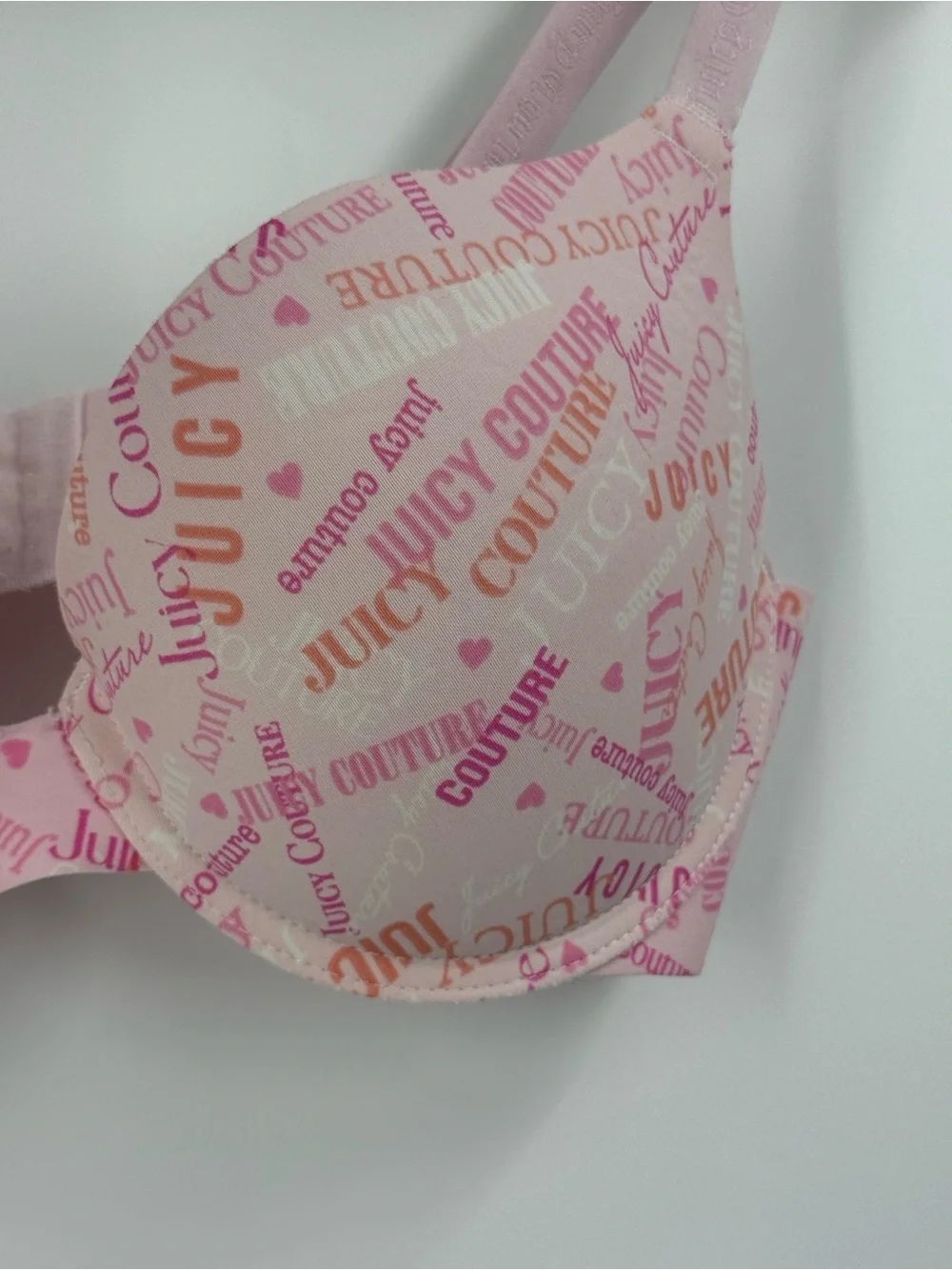 Juicy couture soft pink padded push-up bra feminine coquette women 34C - Picture 6 of 12